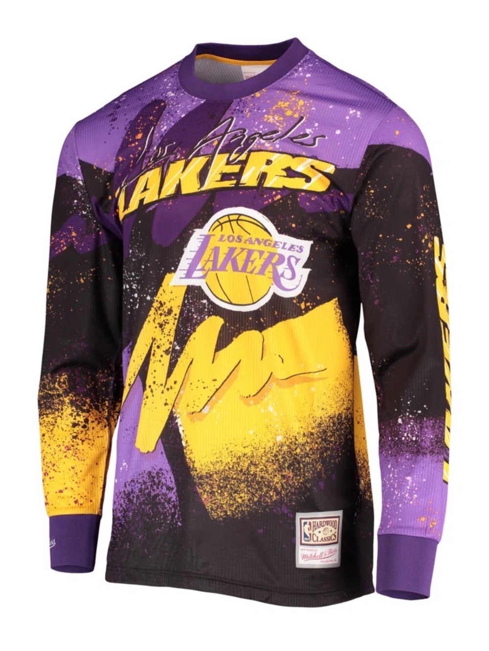 Los Angeles Lakers Mitchell & Ness NBA hyper hoops shirt long sleeve